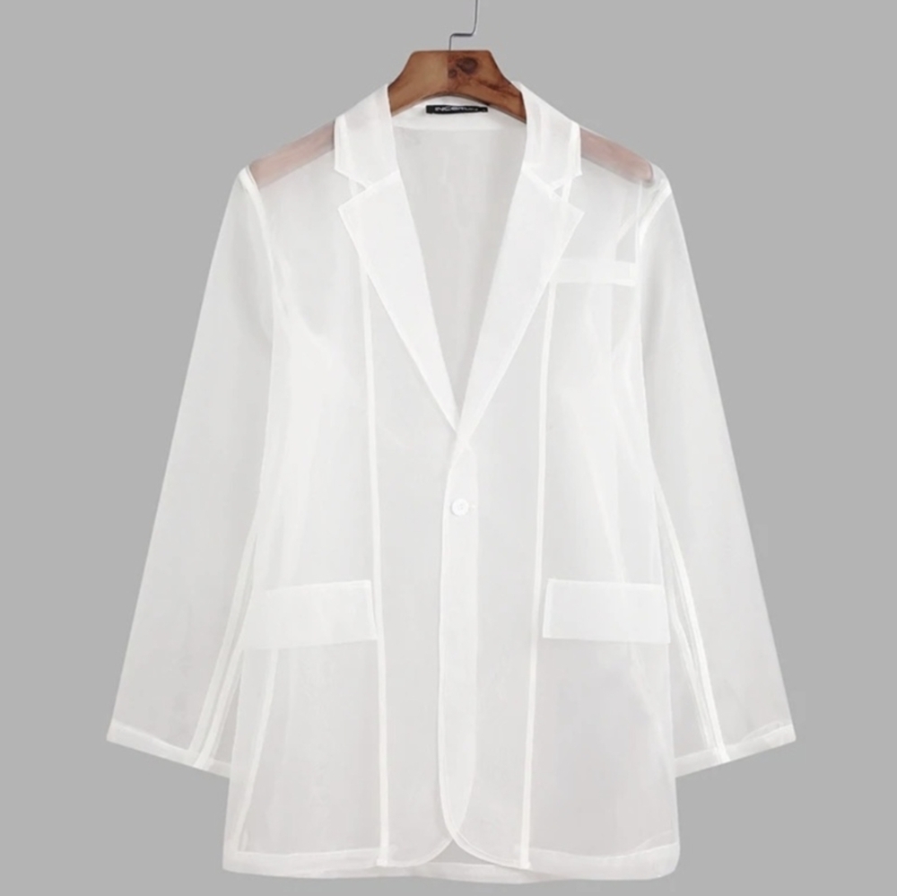 Incerun Translucent Blazer